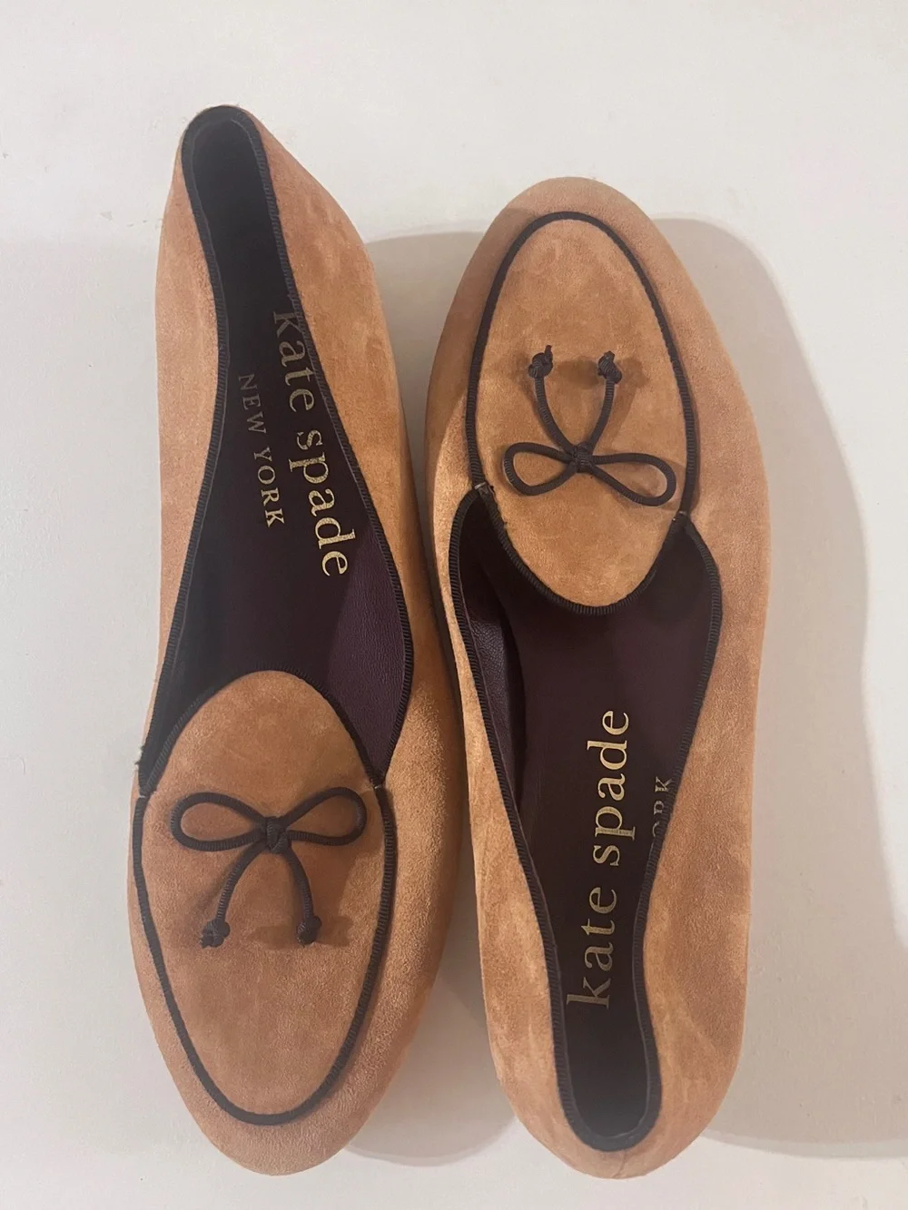 Kate Spade Devi bow suede leather Loafers